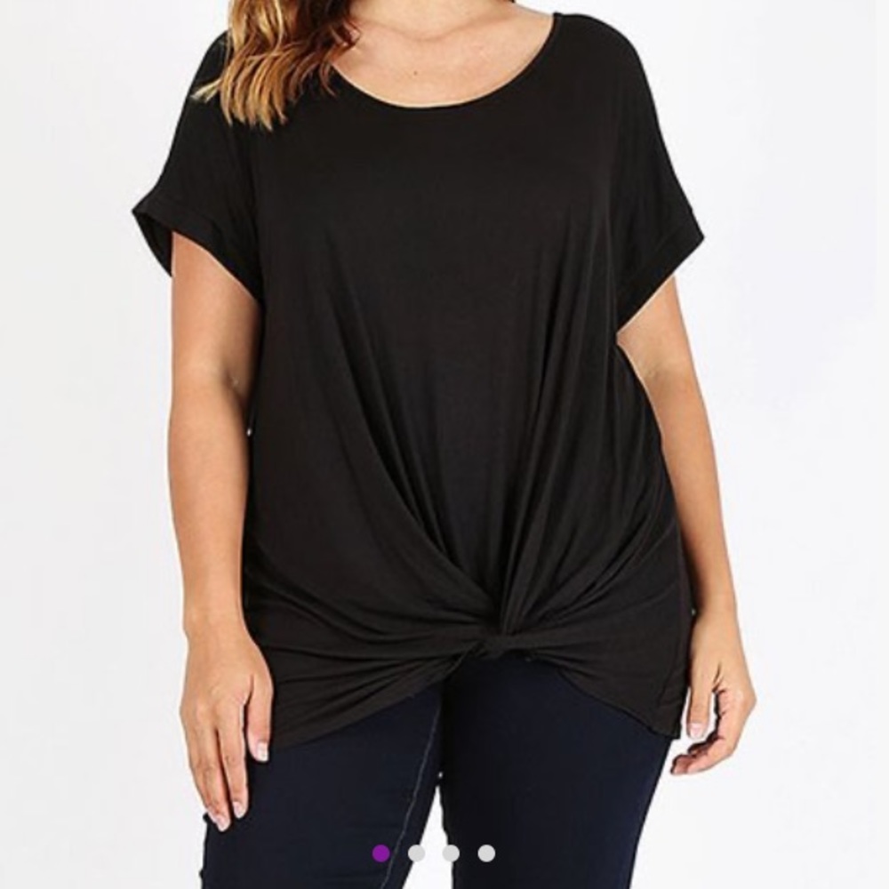 Sweet Lindsey black top that ties in the front